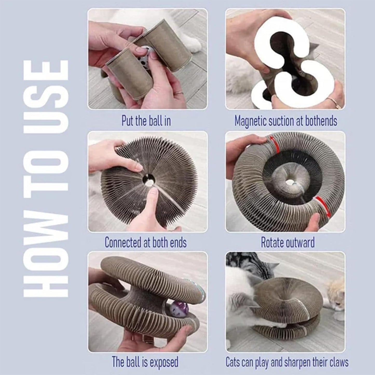 Cat Scratch Board Toy With Bell Ball