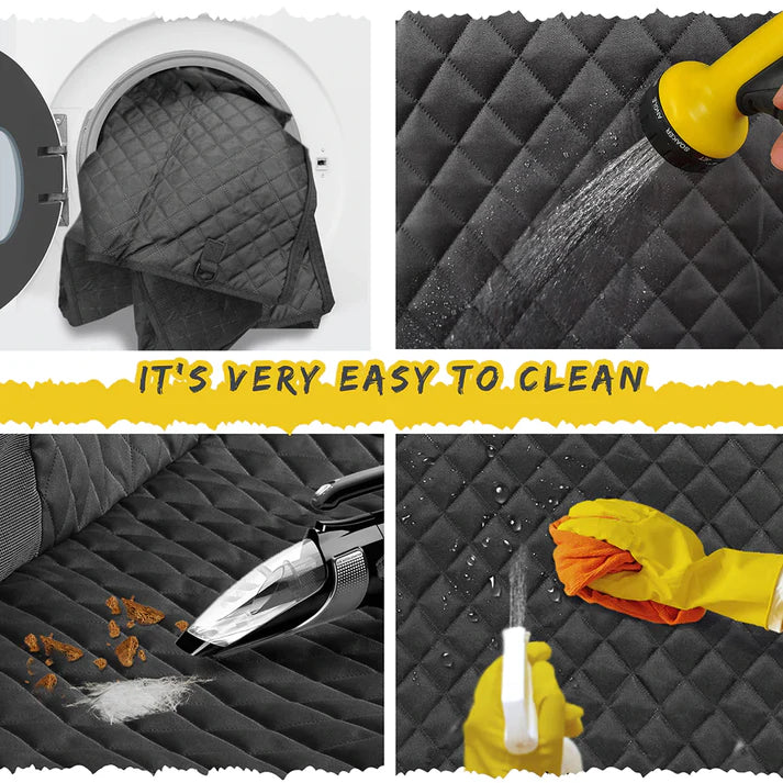 Waterproof Pet Car Seat Cover – Non-Slip, Pockets & FREE Safety Belt