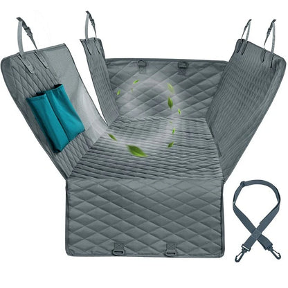 Waterproof Pet Car Seat Cover – Non-Slip, Pockets & FREE Safety Belt